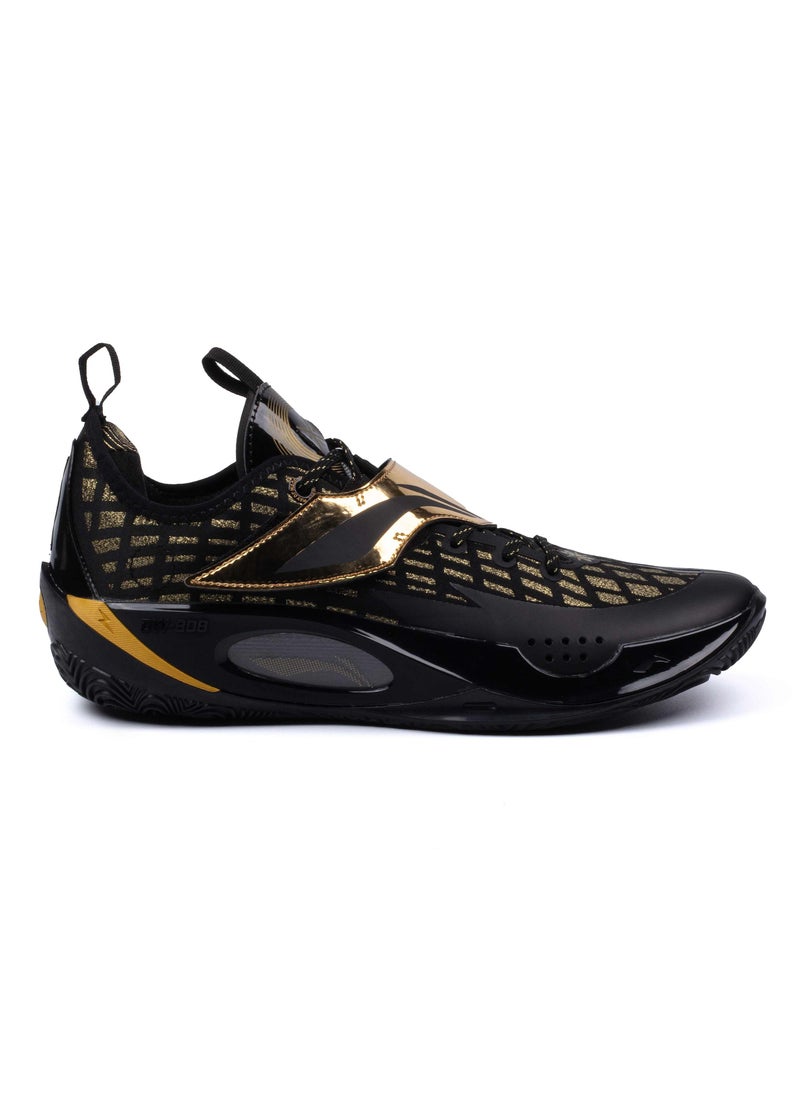 Li-Ning - Wade 808 2 Low Basketball Shoes - Men - Black/Pale Gold - Image 1