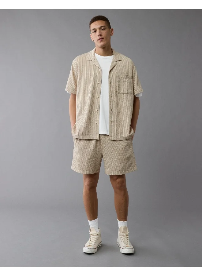 American Eagle AE Flex 5" Knit Striped Trekker Short