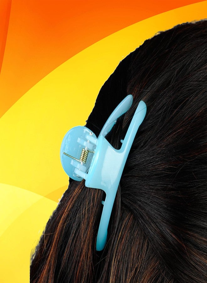 بيردوير مشابك شعر على شكل فراشة من بيردوير، متوسطة الحجم، مصنوعة من مادة أكريليك مستوردة متعددة الألوان، على شكل صدفة، للنساء (عبوة من 6 قطع، متعددة الألوان) | مشابك شعر (متعددة الألوان) - Image 4