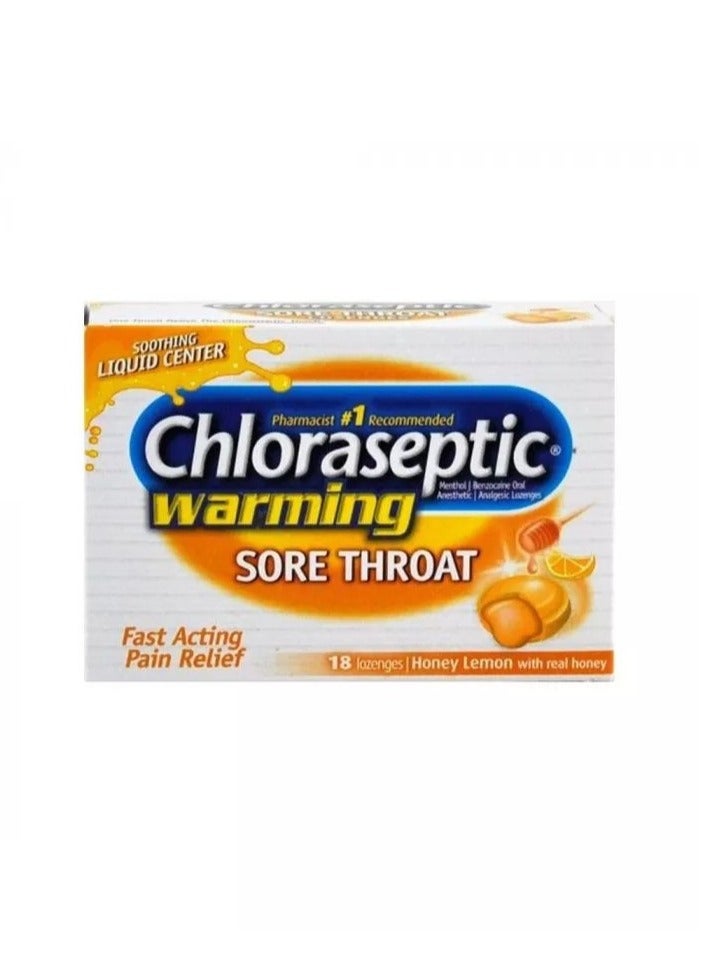 Chloraseptic Warming Sore Throat Honey Lemon Loz 18S