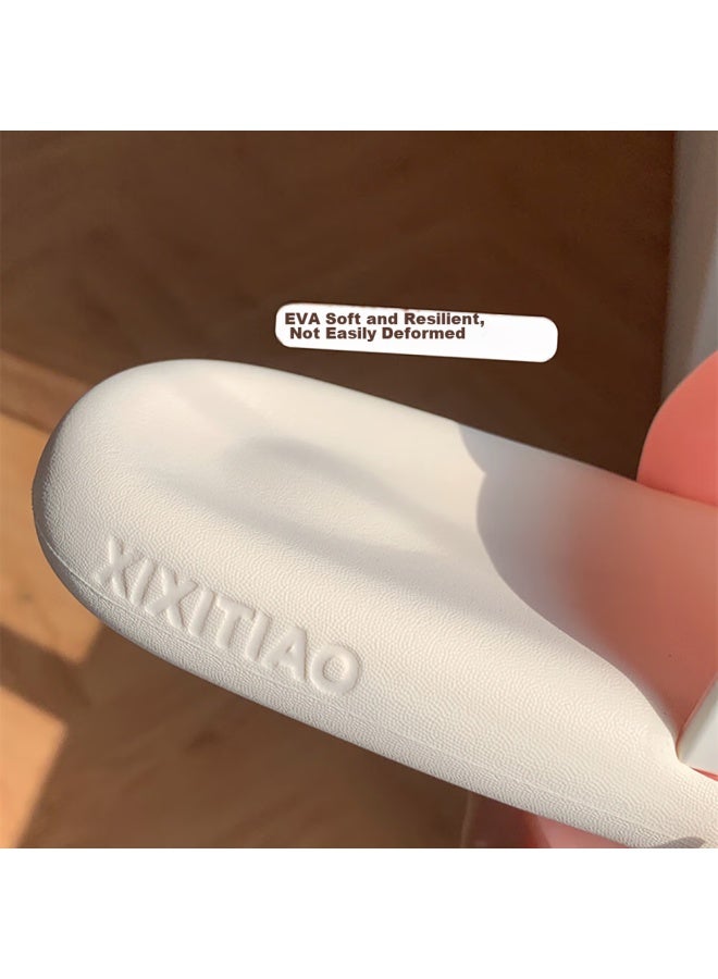 Xixitiao شبشب أرنب لطيف محظوظ للنساء، صيفي للمنزل والحمام، غير قابل للانزلاق، نعل ناعم، مريح، صندل، أسود، المقاس 40-41 - Image 4