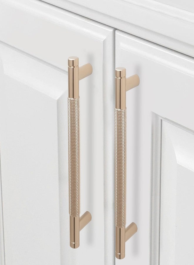 COTYKILEY 10 Pack 5 Inch(128mm) Champagne Bronze Knurled Cabinet Handles Gold Knurled Kitchen Cabinet Pulls Cabinet Door Handles Kitchen Cabinet Hardware Cupboard Drawer Pulls Dresser Handles - Image 3