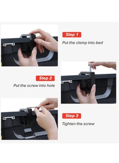 Generic 4 PCS Ladder Rack Mounting Clamps for Truck Caps and Camper Shells, Compatible with CHEVY Silverado/Sierra 1500/2500/3500, DODGE Ram 1500/2500/3500, F150/F250, MITSUBISHI, TOYOTA (Black)  - Image 2