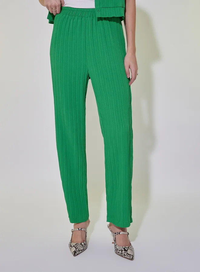 Take Two Textured Crop Shirt and Pants Co-Ords