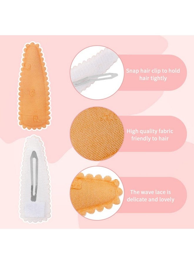 Yanwenx 20 Pcs Girl Hair Clips Floral Print Toddler Hair Clips Non Slip Wrapped Snap Hairpins for Kids Barrettes Hair Accessories for Baby Toddler Girls (Light Color) - Image 3