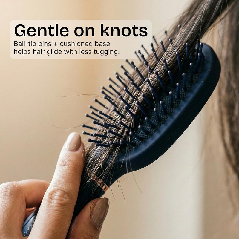 Glitters Travel Handbag Hair Brush with Flexible Bristles - Portable Size - Image 5