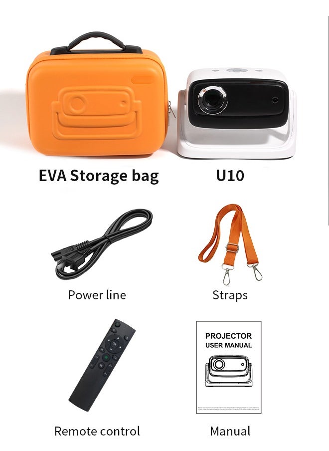 Digisand - Projector 4K, Portable Movie Projector with WiFi and Bluetooth, Electric Focus Auto Keystone 180° Rotatable Home Cinema Video Projectors - Image 1