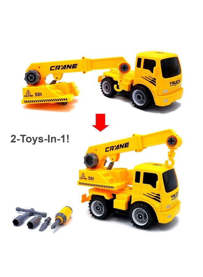 MukikiM Construct A Truck Crane. Take It Apart & Put It Back Together + Friction Powered(2Toysin1!) Awesome Award Winning Toy That Encourages Creativity! … - Image 3