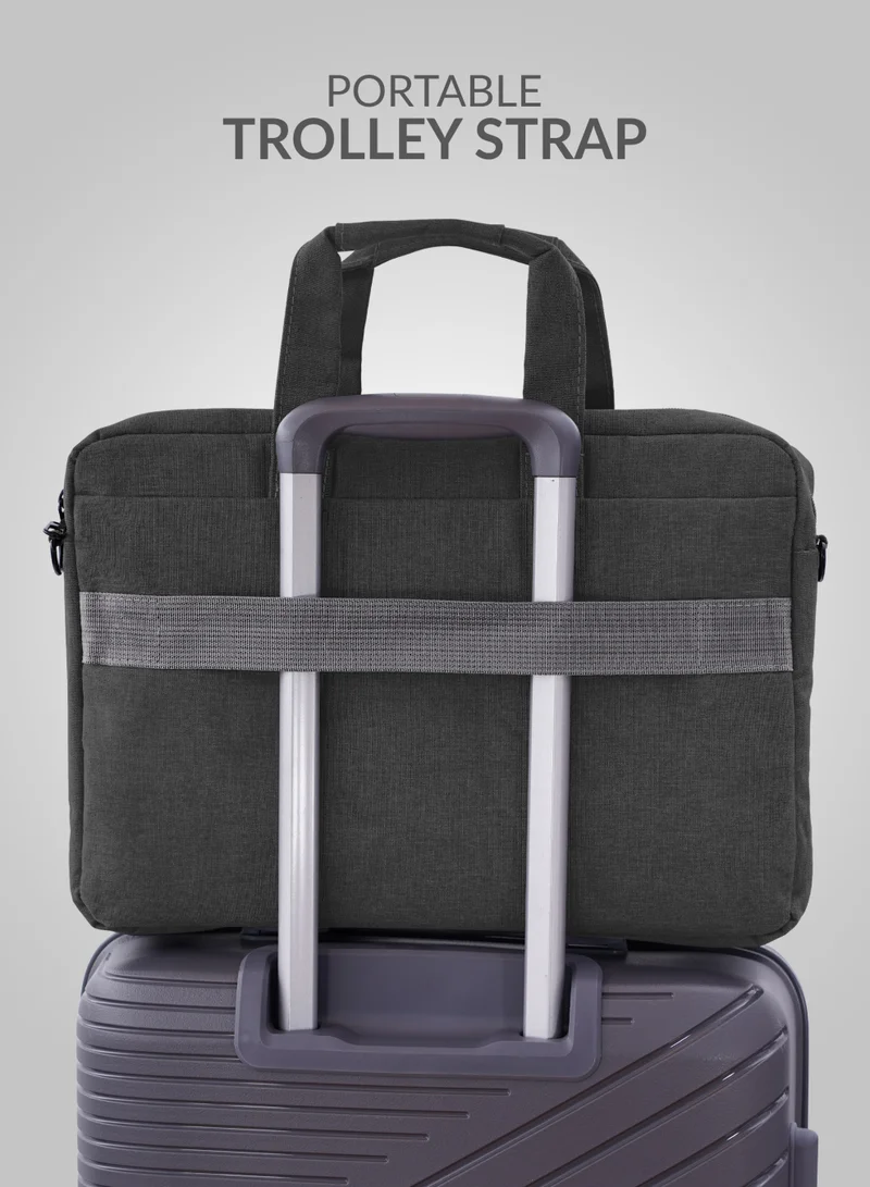 PARAJOHN  Para John Laptop Bag 15.6 Inch – Polyester Briefcase with Adjustable Shoulder Strap, Multi-Compartment  | Best Price UAE