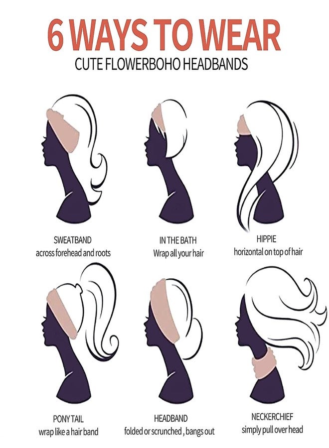flintronic 4Pcs Wide Headbands for Women, Fashion Yoga Hair Bands, Wraps Bow-Knot Cute Hair Bands, Hair Accessories for Daily Sport Fitness - Image 3