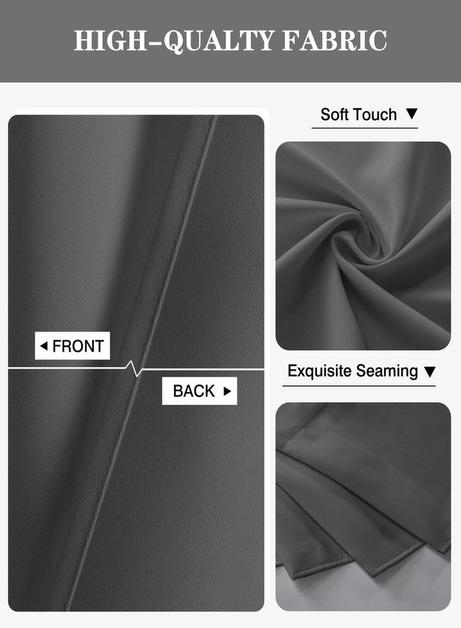 إيزي هوم ستارة عازلة للحرارة قصيرة من إيزي هوم، مزودة بجيب لقضيب الستارة، مناسبة للمطبخ، وخزانة الملابس، وغرفة المعيشة، والحمام (رمادي داكن، 27 بوصة عرض × 36 بوصة طول (عبوة من قطعتين)) - Image 4
