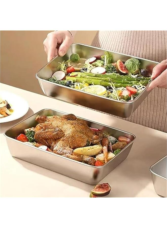 2PCS Stainless Steel Meal Prep Containers, Stainless Steel Containers with Lids, Food Storage Containers Airtight, BPA Free - Image 2