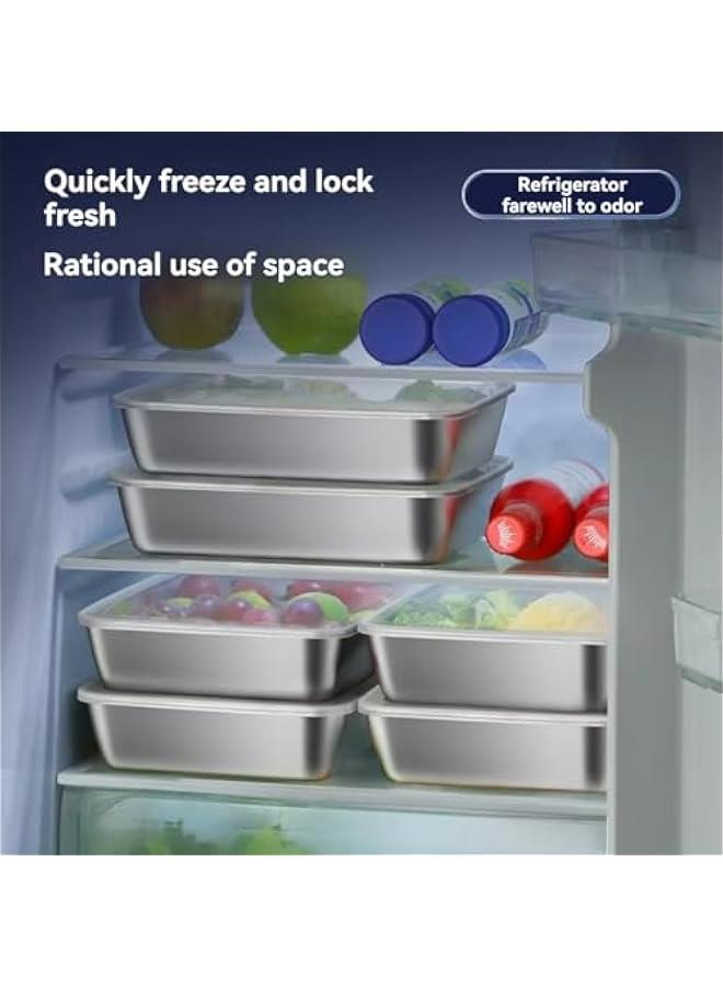 2PCS Stainless Steel Meal Prep Containers, Stainless Steel Containers with Lids, Food Storage Containers Airtight, BPA Free - Image 4