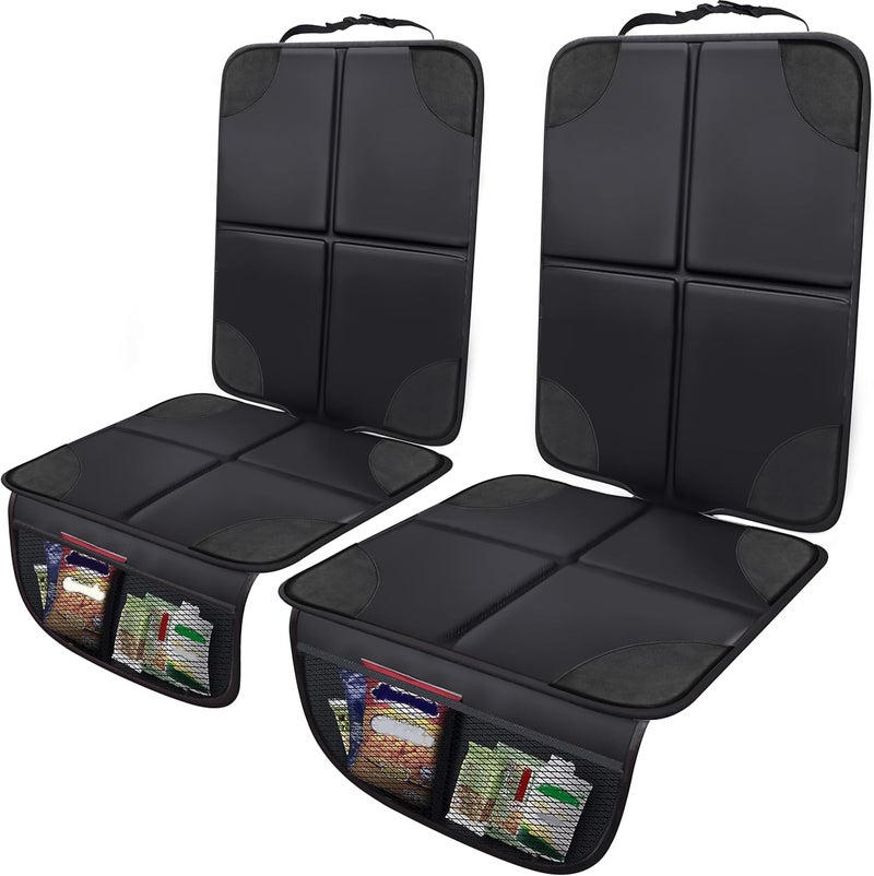 EcoNour 2 Pack Car Seat Protector for Child Car Seat  600D Fabric NonSlip Waterproof Car Seat Cover Mat with Thick Padding  Carseat Cover for Baby Car Seat - Image 1
