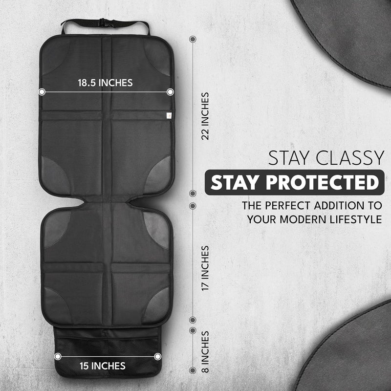 EcoNour 2 Pack Car Seat Protector for Child Car Seat  600D Fabric NonSlip Waterproof Car Seat Cover Mat with Thick Padding  Carseat Cover for Baby Car Seat - Image 4
