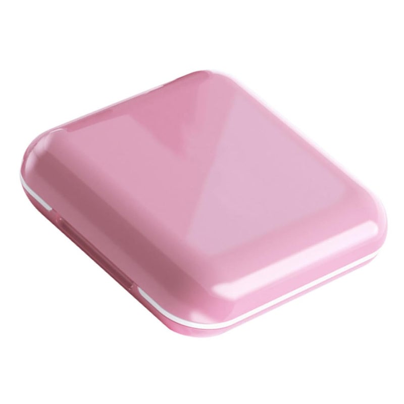 Waterproof Portable Mini Medicine Organizer Box 4 Compartment Sealed Storage Case Rose Color - Image 2
