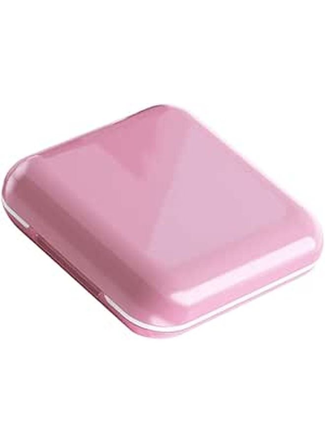 Waterproof Portable Mini Medicine Organizer Box 4 Compartment Sealed Storage Case Rose Color - Image 1