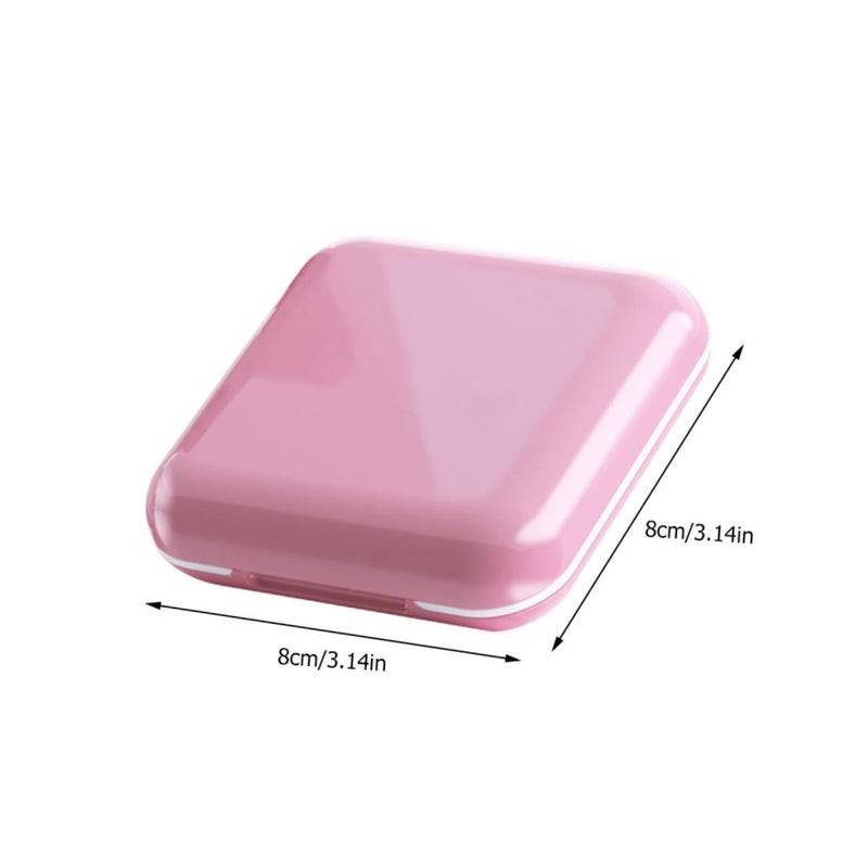 Waterproof Portable Mini Medicine Organizer Box 4 Compartment Sealed Storage Case Rose Color - Image 3