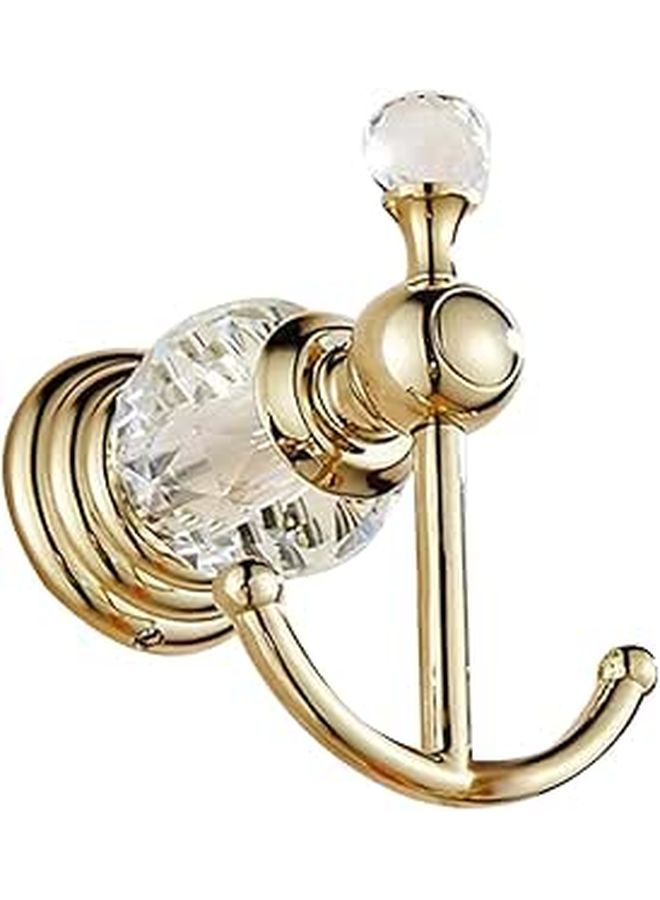 Gold Crystal Multipurpose Wall Hanging Hook for Bathroom Kitchen Closet Use - Image 1
