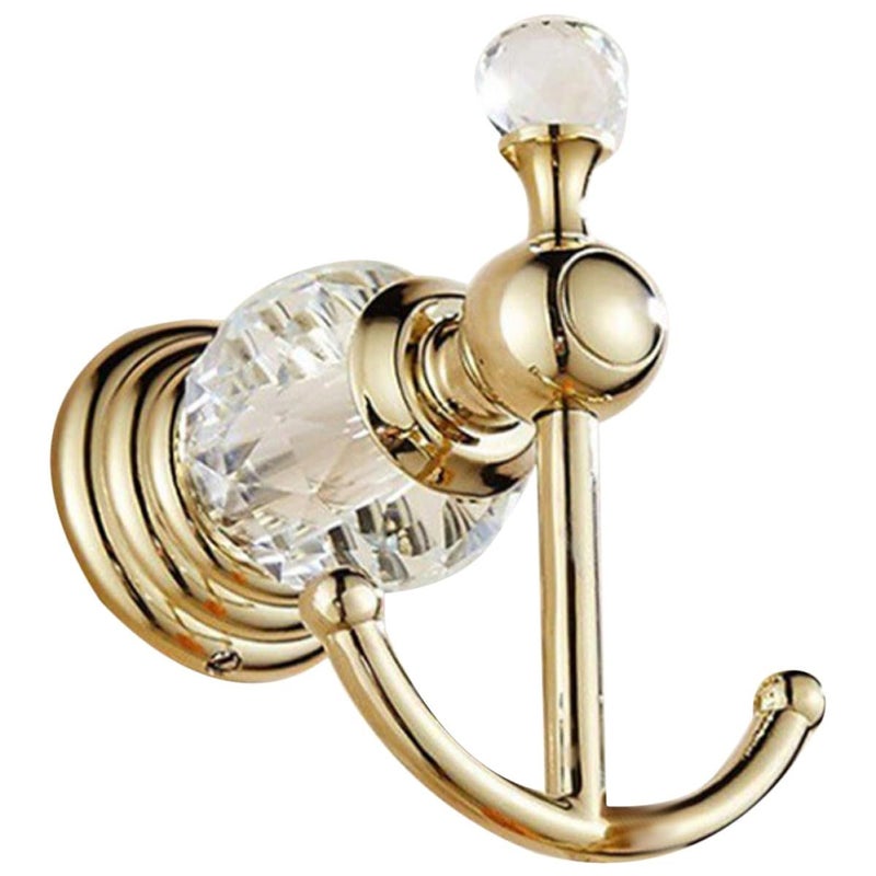 Gold Crystal Multipurpose Wall Hanging Hook for Bathroom Kitchen Closet Use - Image 2