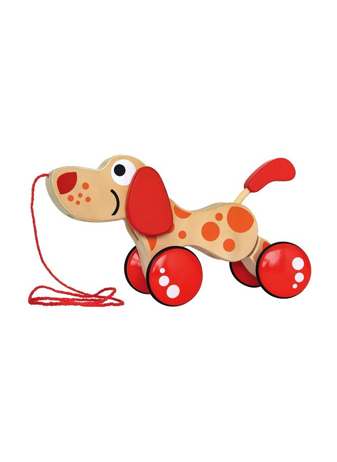 Generic Walk-A-Long Puppy Wooden Pull Toy for Toddlers | Sit, Stand, Roll | Award-Winning Toy with Rubber Wheels | Promotes Fine Motor Skills, Creativity, and Storytelling | Durable and Imaginative Play  - Image 1