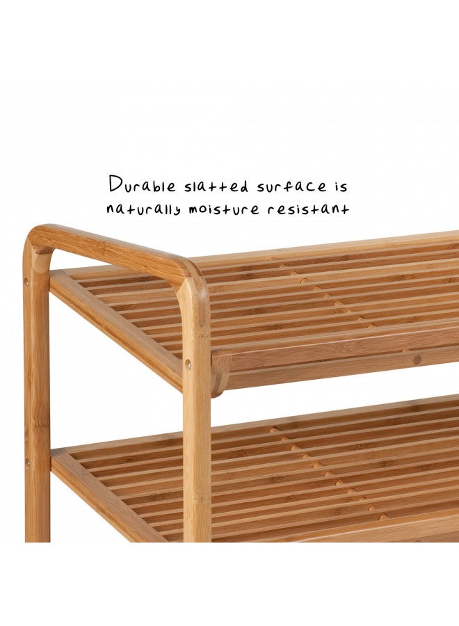 Honey Can Do Honey-Can-Do SHO-01599 Bamboo 3-Tier Shoe Shelf - Image 3