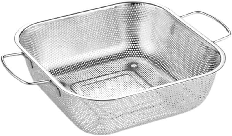 HaRvic HaRvic Stainless Steel Rice Washing Baskets Strainer Drainer with Handle Vegetable Fruit Noodles Pasta Beans Grains Washing Drainer Basket  - Image 1