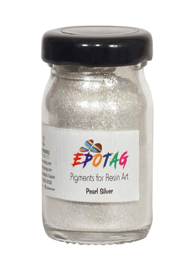 Epotag Resin Pigments for Resin Art - Pearl Silver- 20g - Image 1