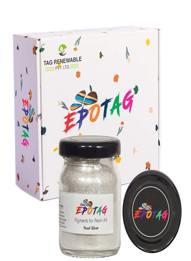 Epotag Resin Pigments for Resin Art - Pearl Silver- 20g - Image 2