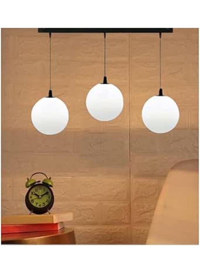 Carsten Three Moon Light Linear Cluster Unique And Decorative Fancy Hanging Light/Pendant Light For Ceiling To Decor Your Bar Restaurant Bedroom Drying Room, Frosted