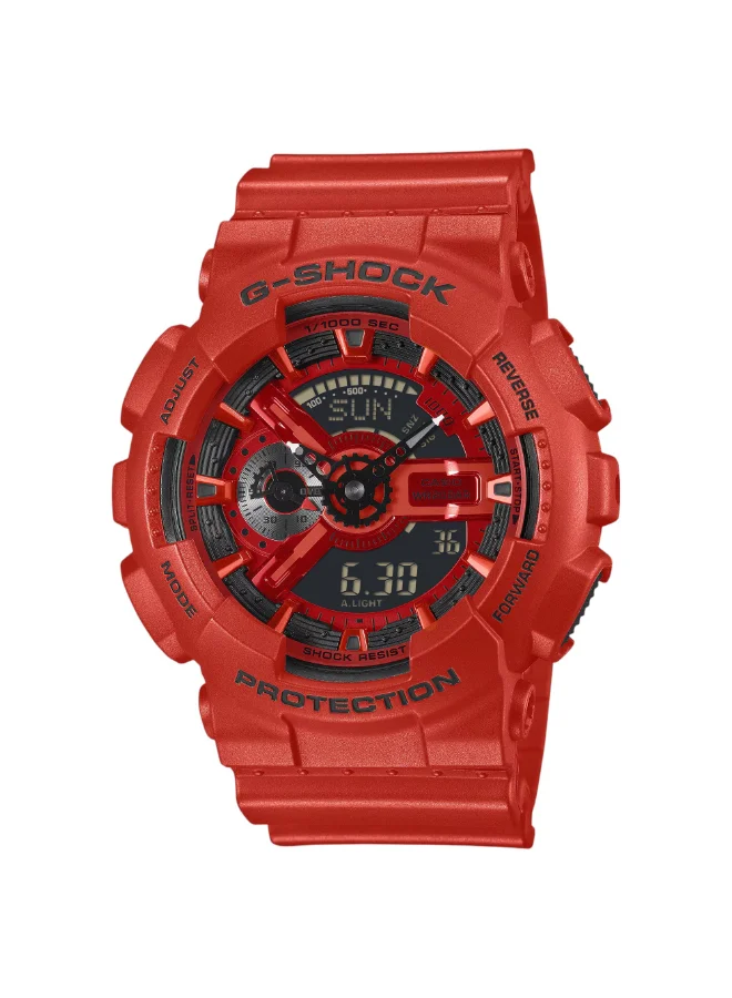 G-shock G-SHOCK Men's Analog-Digital Red Dial Watch - GA-110RRB-4ADR