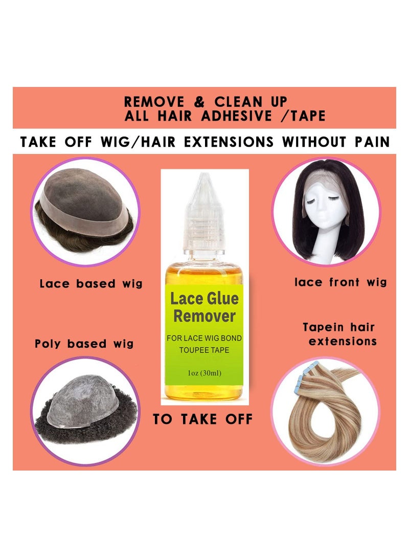 Wig Lace Glue Remover for Front Lace Wig Fast Acting Hair Extensions Remover 30ML - Image 5