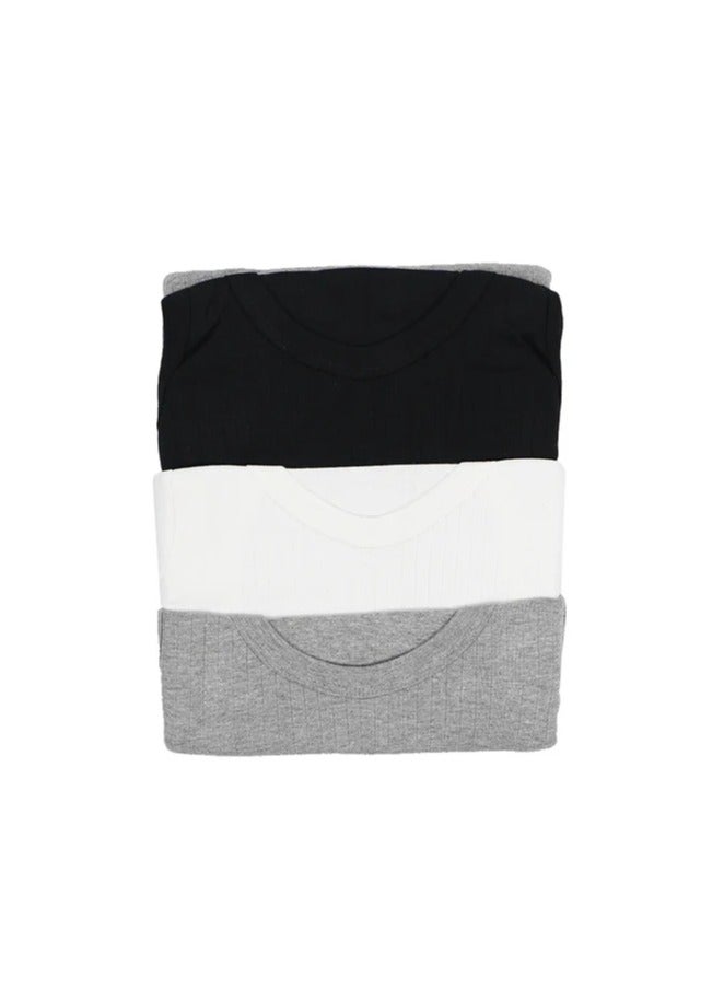 Lux Athletic Men Vest - Sleeveless Undershirts, Pack of 3, Comfortable Cotton (Multicolor)  - Image 2
