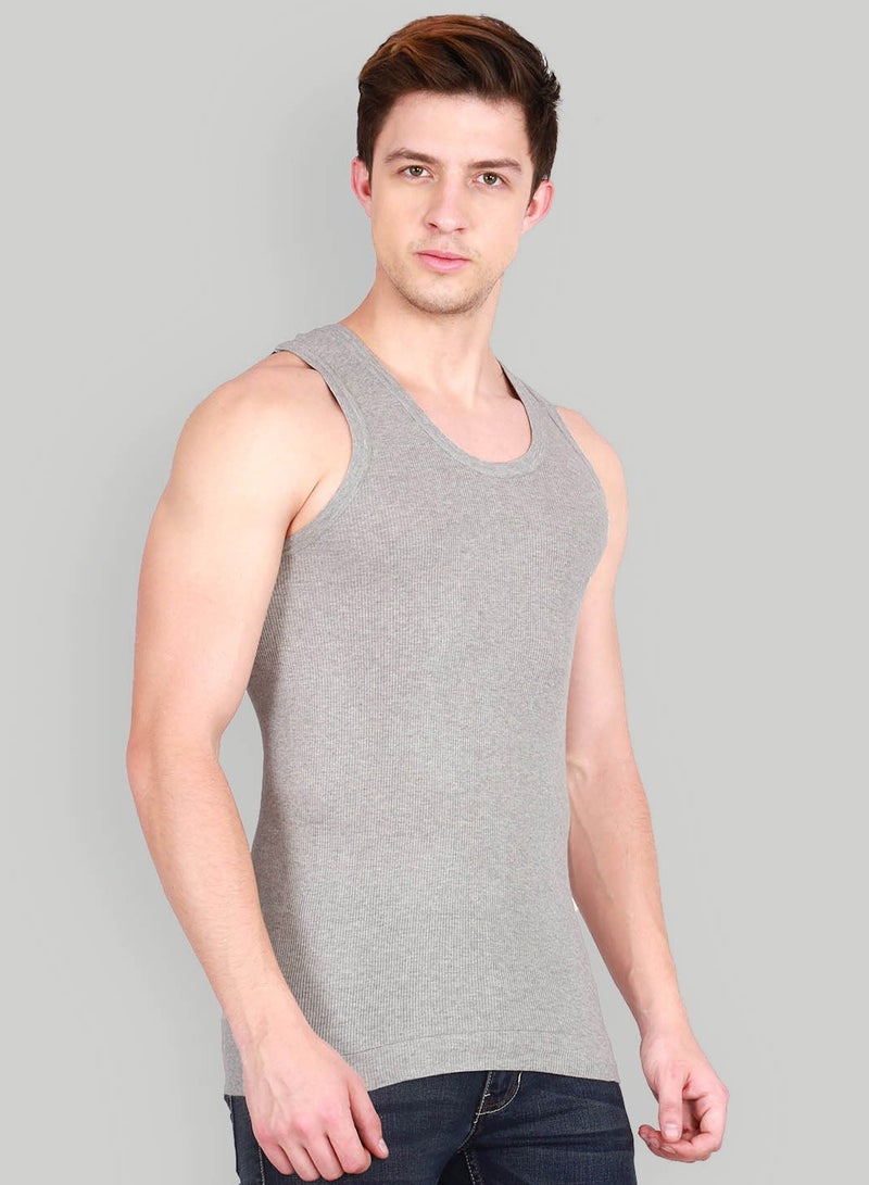 Lux Athletic Men Vest - Sleeveless Undershirts, Pack of 3, Comfortable Cotton (Multicolor)  - Image 5