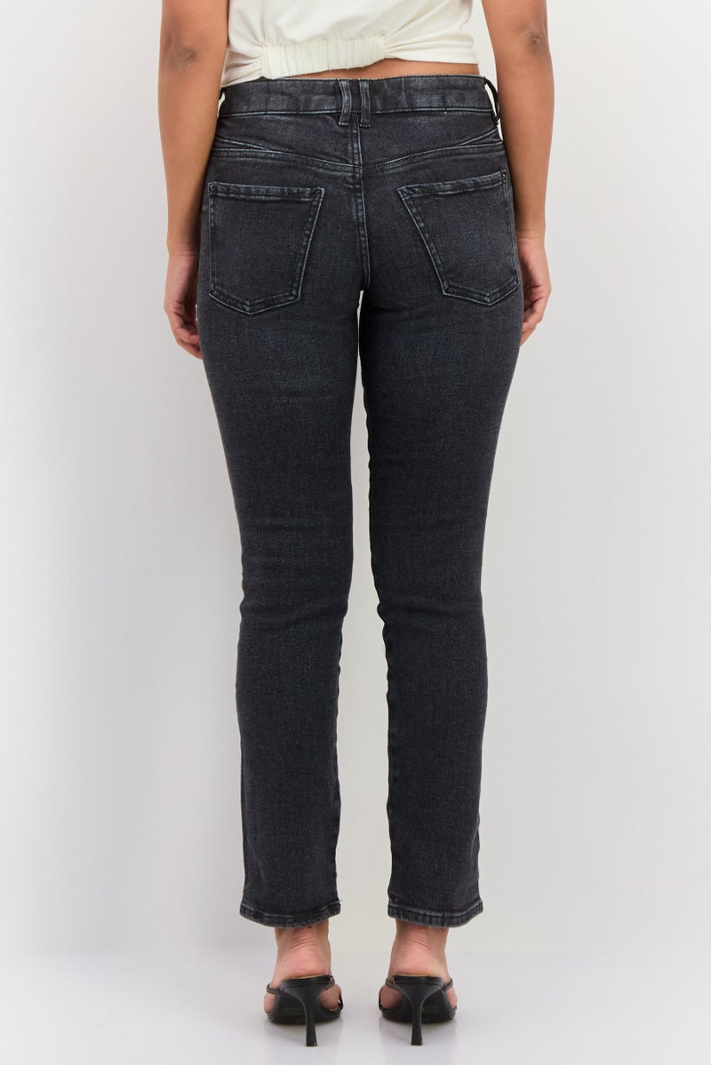 ESPRIT Women Regular Fit Straight Leg Jeans, Grey - Image 3