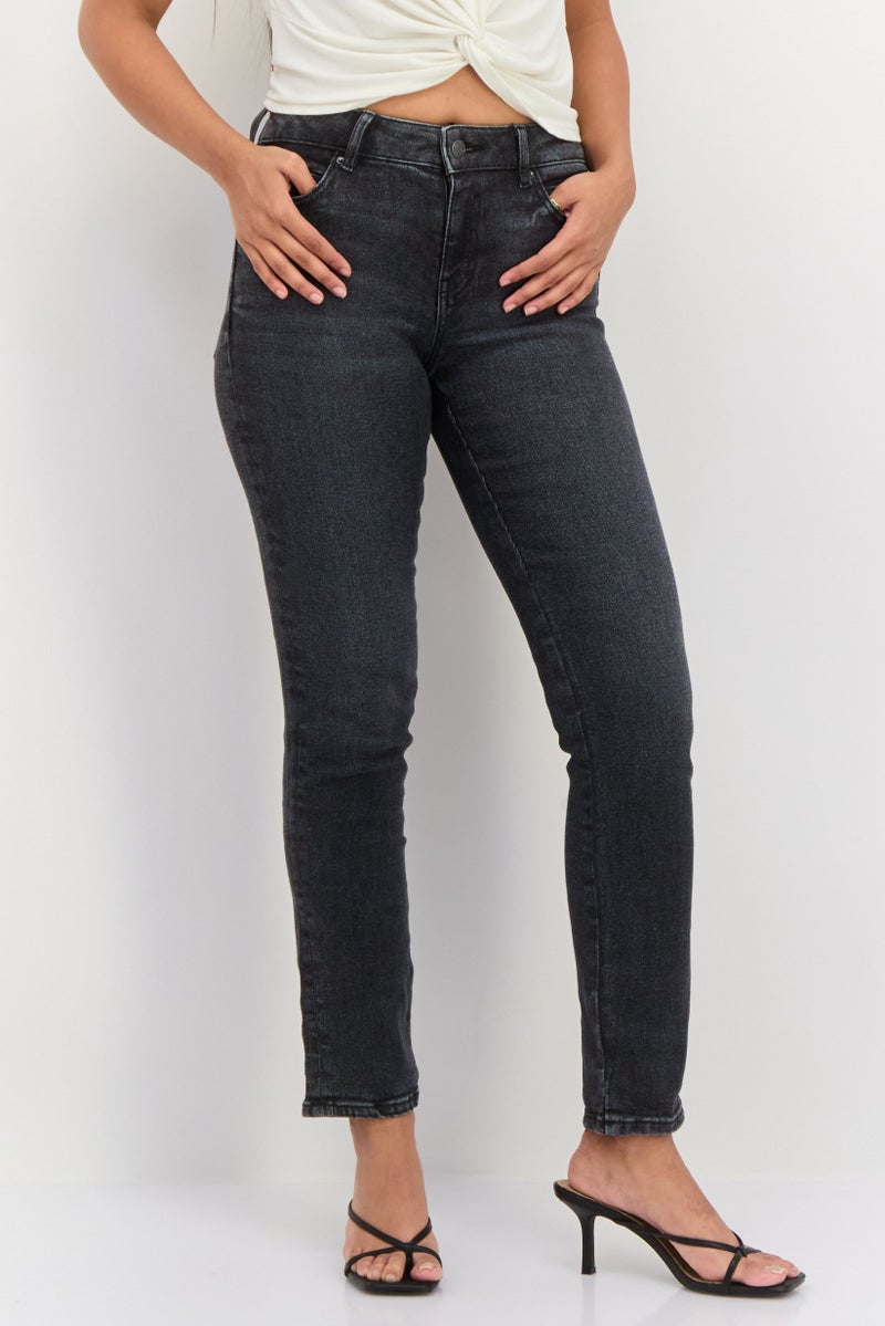 ESPRIT Women Regular Fit Straight Leg Jeans, Grey - Image 1