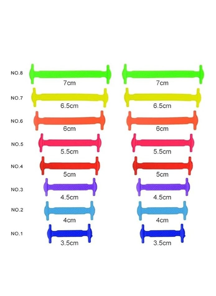 Reko - Lazy Tying-Free Elastic Shoelaces, 16 Pcs Plastic Water proof No Tie Shoe Laces for Sneakers, Laces Special No Tie Rubber for Kids and Adults - Image 1
