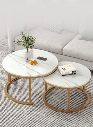 2 Round Coffee Table With Metal Frame - pzsku/ZF094479AC8216A429DA7Z/45/1746791273/e1fe4605-2807-41b9-8a23-b5f284fc87bc
