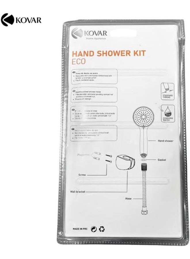 Kovar Stainless Steel Handheld Shower Head Set – Premium Adjustable Shower Spray With Ergonomic Handle For Luxurious Bathing Experience – Ideal For Home Bathrooms And Showers -Style 1 - Image 3