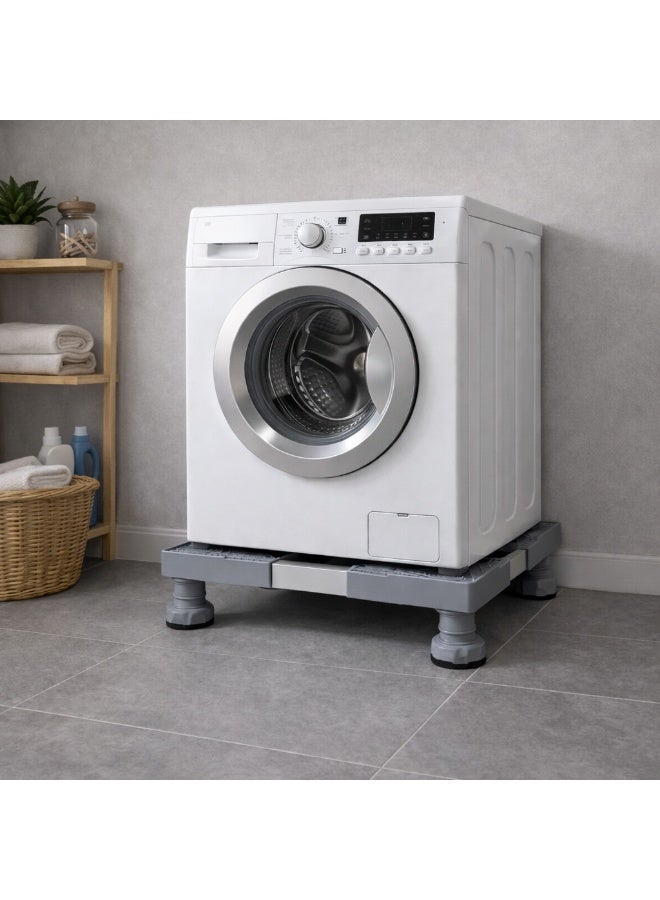 Solerconm Adjustable mini fridge stand，without wheels,16''-26‘’ washer and dryer pedestals,Height 2.7''-3.5'' Adjustable，Washing Machine Heavy Duty Base Stand,Multi-Functional Base For Washer Dryer,Refrigerator,Grey - Image 5