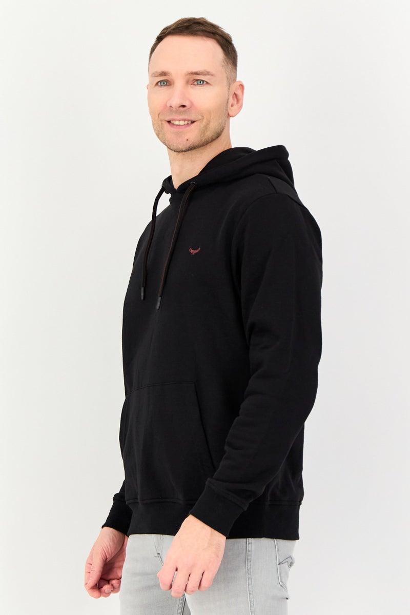 Threadbare Men Embroidered Logo Long Sleeve Hoodie, Black - Image 2