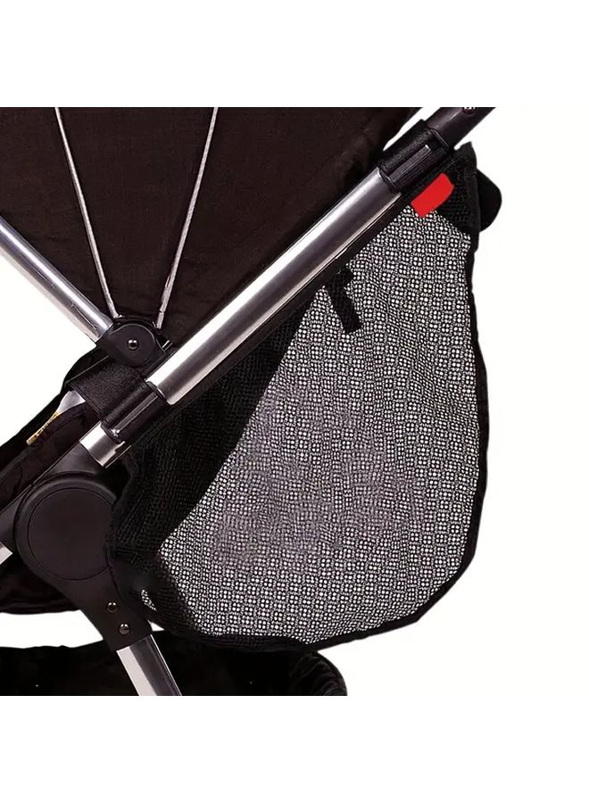 Black Large Capacity Foldable Baby Storage Bag With Mesh Pocket - Image 4
