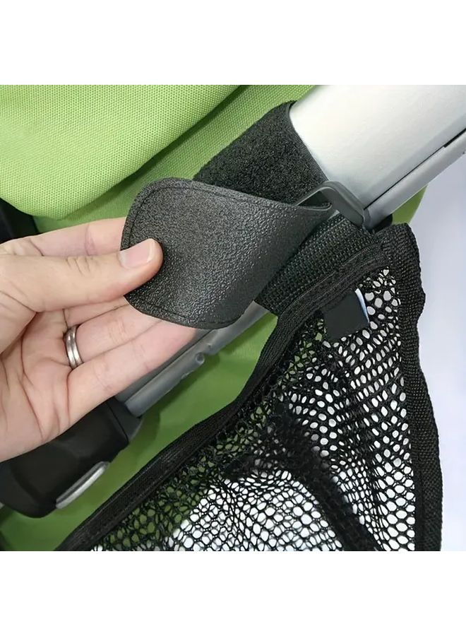 Black Large Capacity Foldable Baby Storage Bag With Mesh Pocket - Image 3