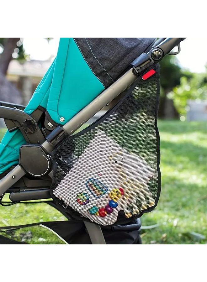 Black Large Capacity Foldable Baby Storage Bag With Mesh Pocket - Image 2