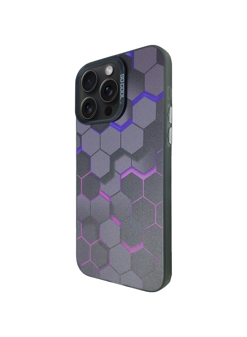 X-level iPhone 15 Pro Max Cover Case 3d Design,Printed With Cool Pattern Design Soft Silicone With Camera Len Protector Shockproof Protective Comfortable Touch Anti-scratch Shell Back Cover Phone Accessory - Image 1