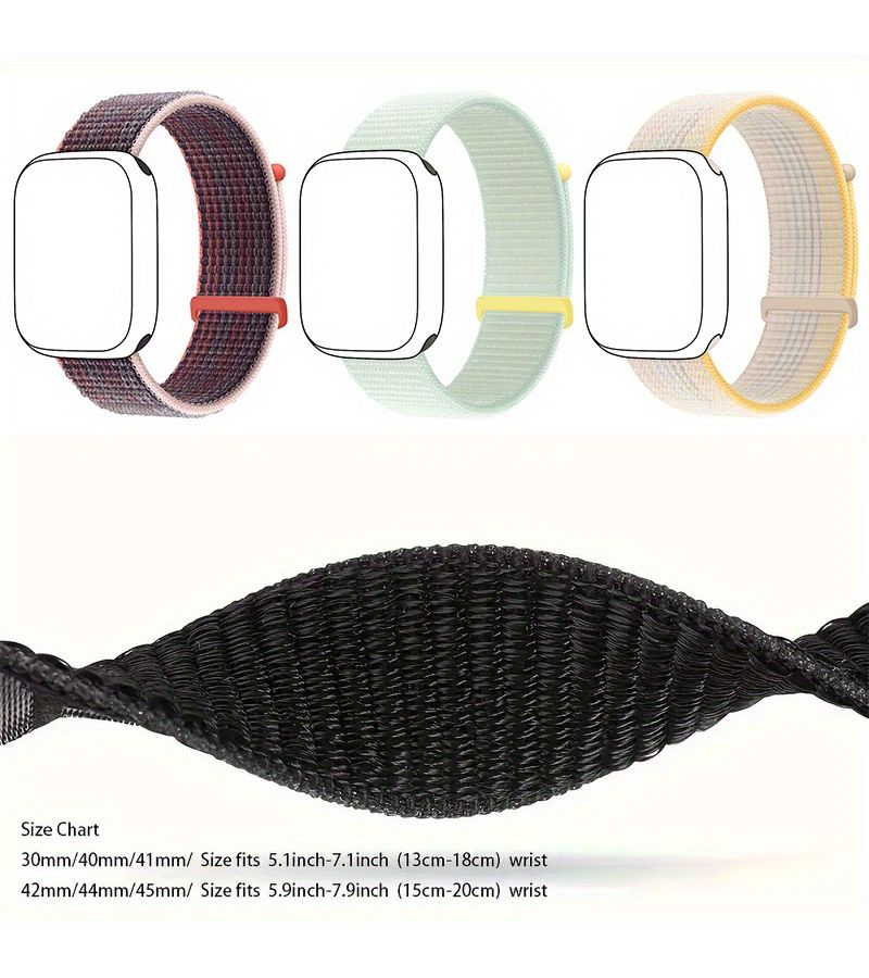 Adjustable Nylon Braided Sport Strap for iWatch Star Color 42 44 45mm - Image 2