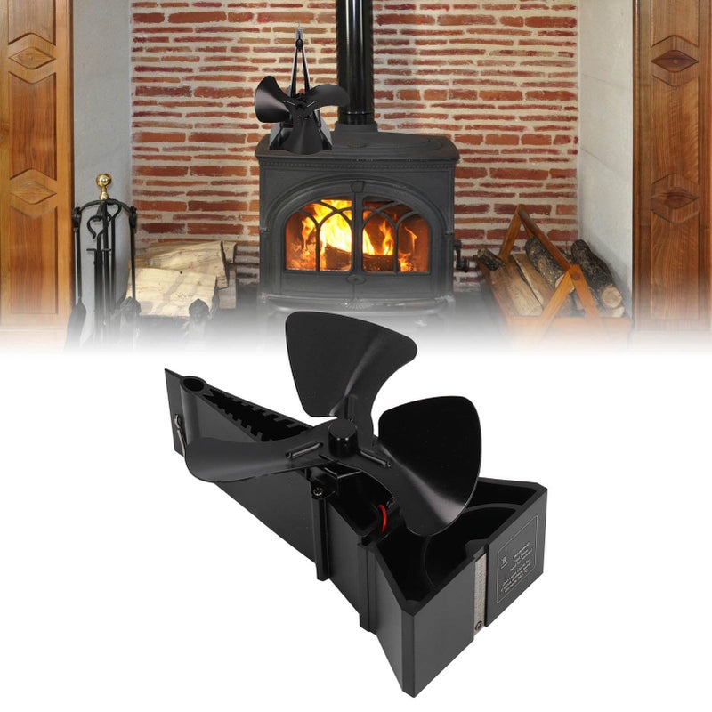 3 Blade Wood Stove Fan For Fireplace Heat Powered Eco Friendly - Image 3