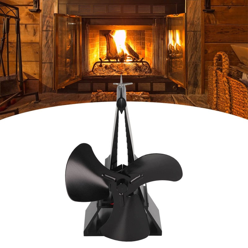 3 Blade Wood Stove Fan For Fireplace Heat Powered Eco Friendly - Image 5