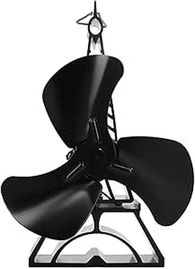 3 Blade Wood Stove Fan For Fireplace Heat Powered Eco Friendly - Image 1