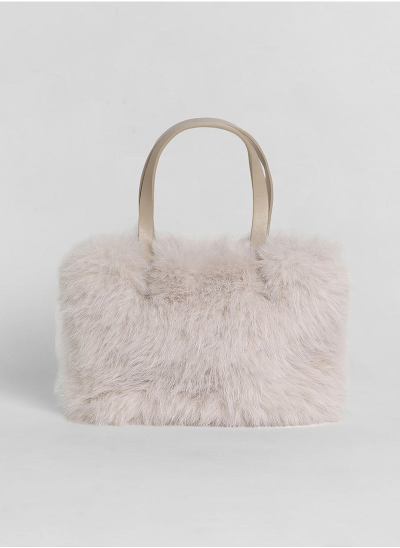 Haute Sauce The Fur Hand Bag - Baby Pink  - Image 5